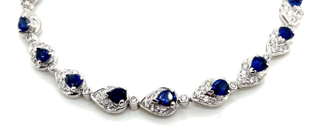 Sapphire Pear Diamond Bracelet