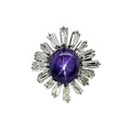 18K White Gold 4.51 cts Purple Sapphire Ring