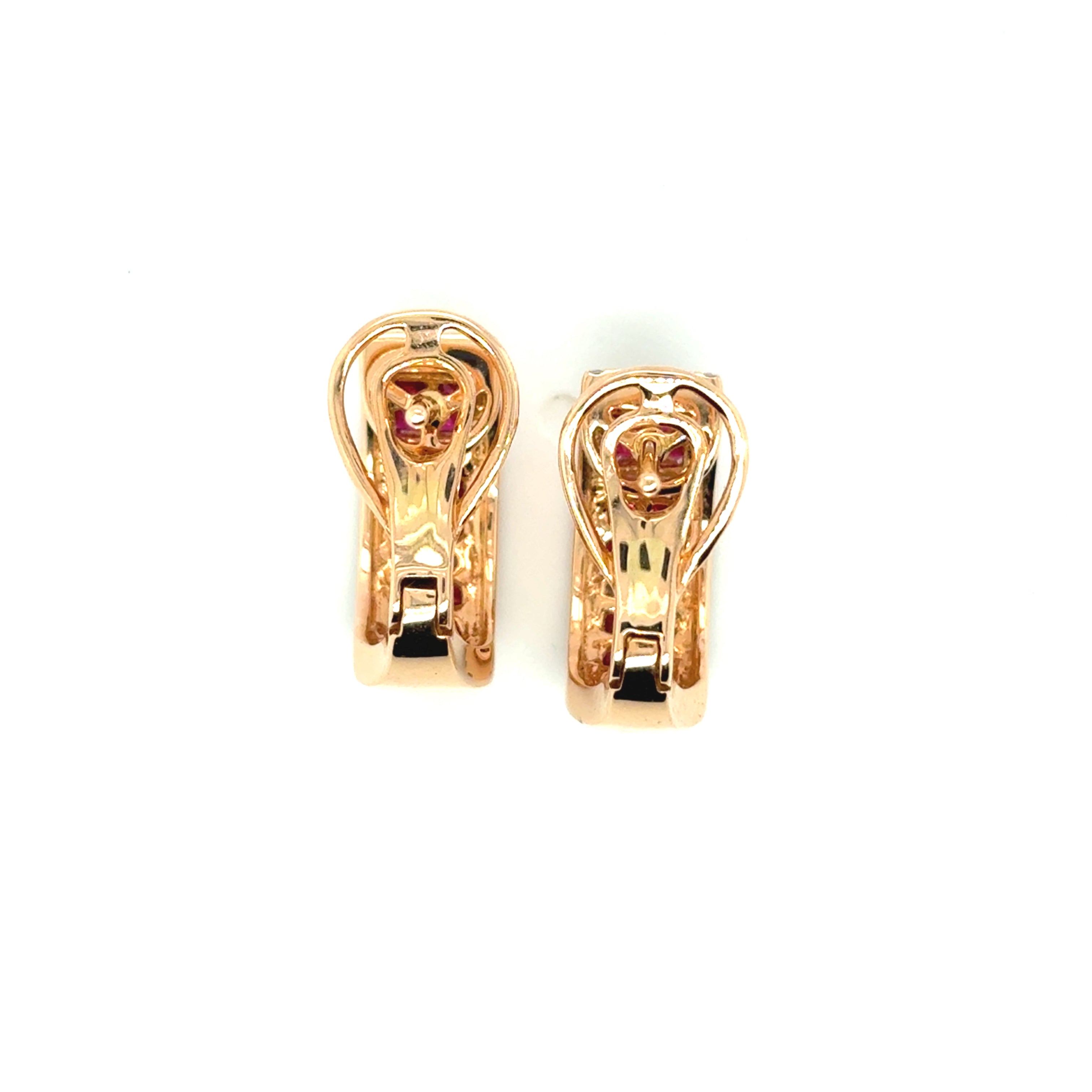 Half Moon Ruby Earrings - BV 12