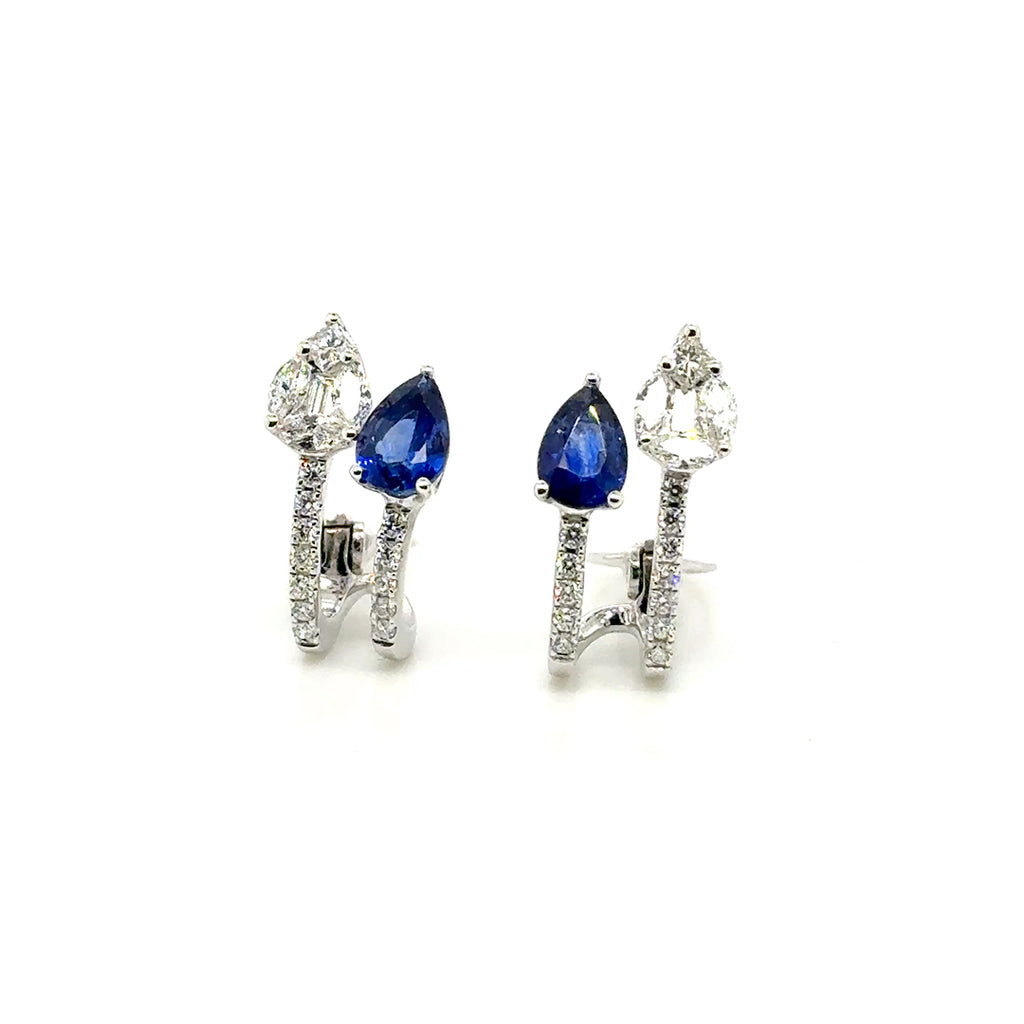 Sapphire Diamond Earrings - BV 13