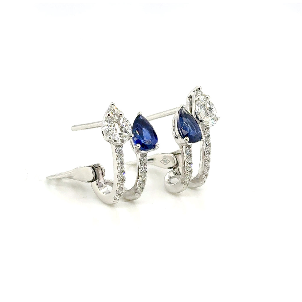 Sapphire Diamond Earrings - BV 13