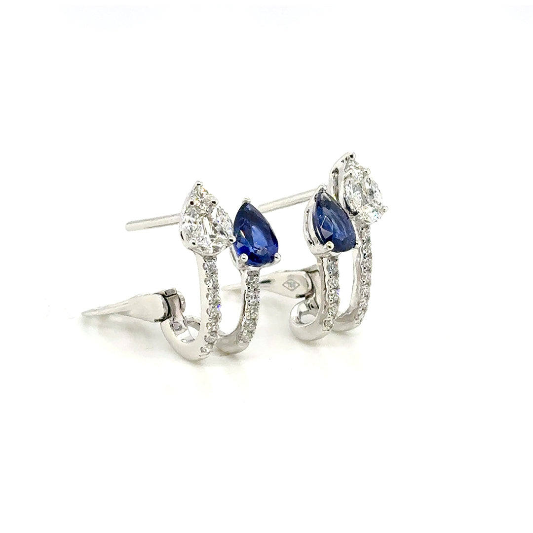 Sapphire Diamond Earrings - BV 13