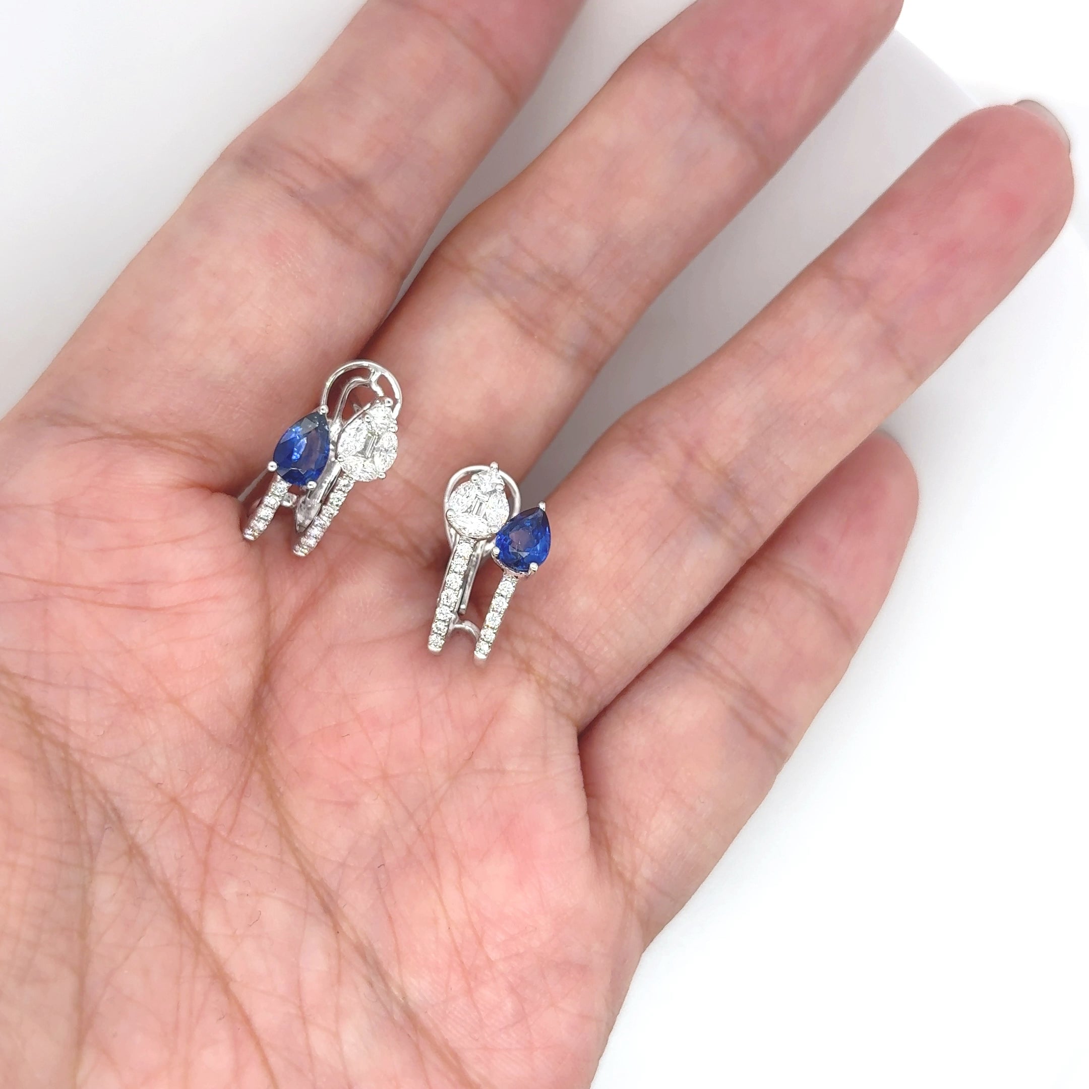 Sapphire Diamond Earrings - BV 13
