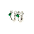 Two Stones Emerald Earrings - BV 16