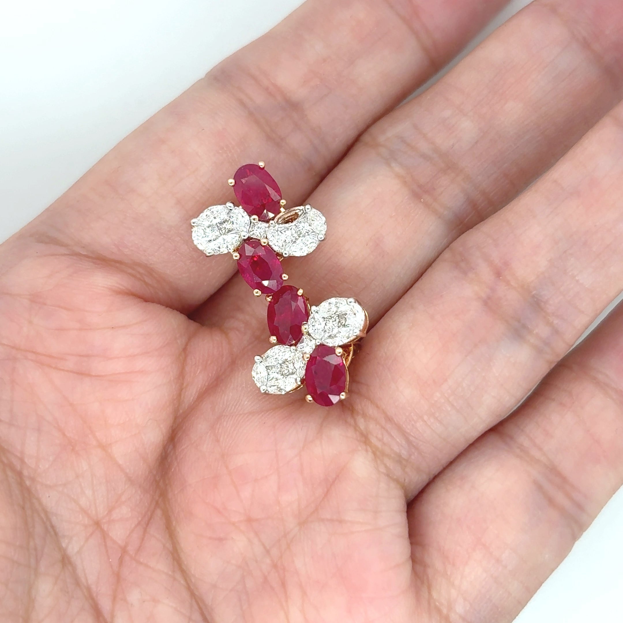 Ruby Clover Earrings - BV 18