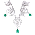 Rare Himalayan Mountain Emerald and Diamond convertible Tiara/Necklace