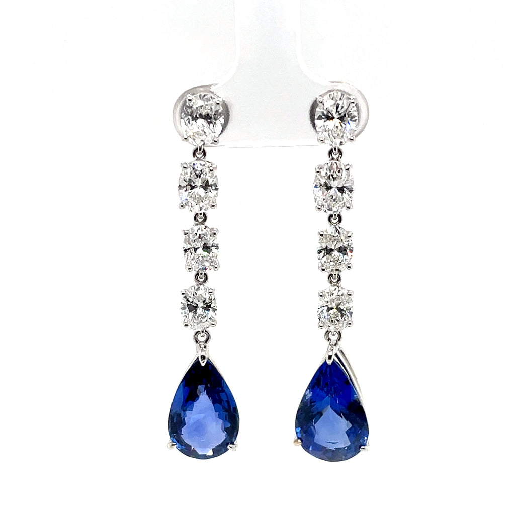 Blue Sapphire Droplet Earrings Pairing