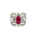 Natural No Heat Pink Sapphire Ring with Diamonds, Engagement Ring