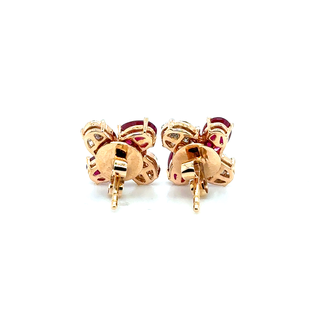 Ruby Clover Earrings - BV 18