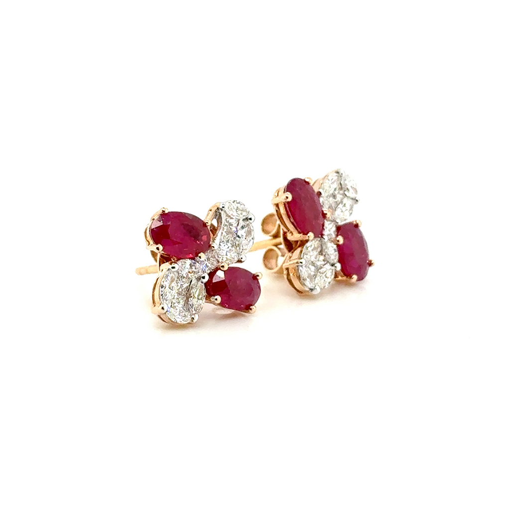 Ruby Clover Earrings - BV 18