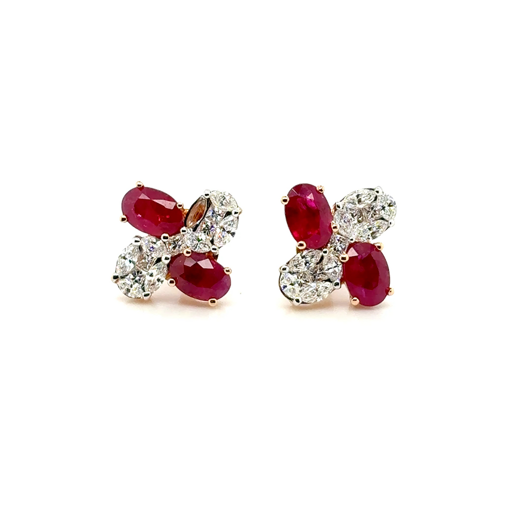 Ruby Clover Earrings - BV 18